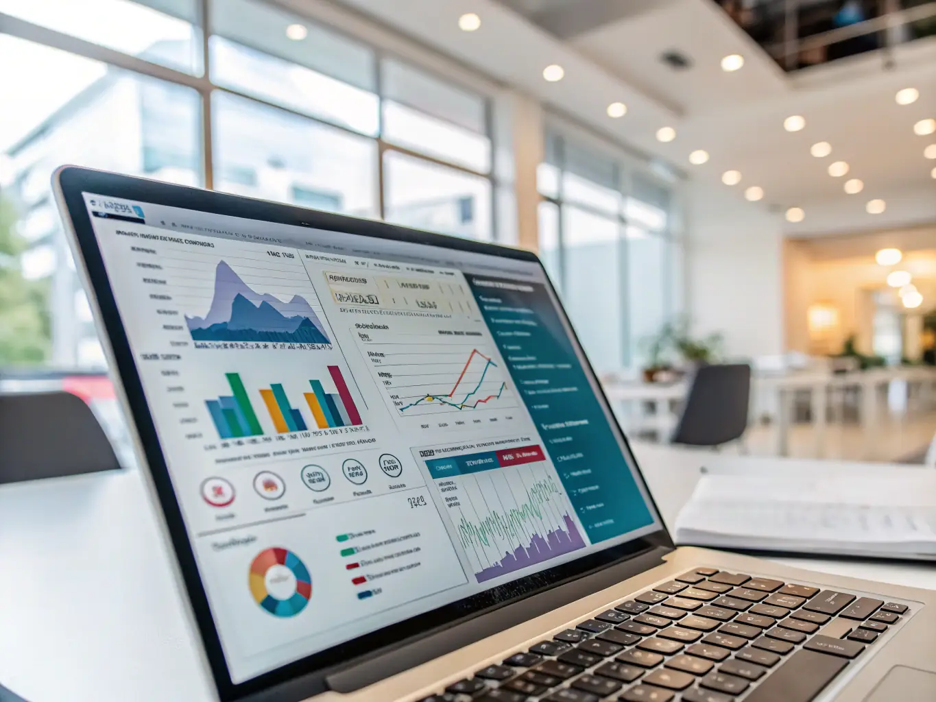 A visually appealing image showcasing data analytics and reporting dashboards, emphasizing the data-driven approach of Astro Media Group's advertising services.